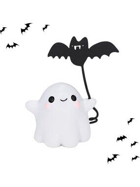 Halloween Ghost Pull Bat Statue Funny Cartoon for Home Office Car Decorations